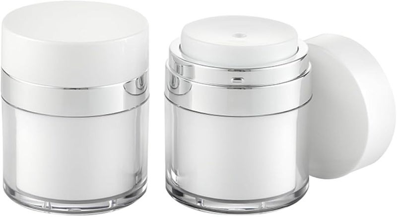 2Pcs Double Layer Travel Cream Jars Leak Proof Cosmetic Containers Toiletries Bottles - Image 1